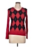 Tommy Hilfiger 100% Pima Cotton Argyle Red Pullover Sweater Size L - photo 1