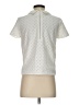 ASOS 100% Polyester Chevron-herringbone Ivory Red Short Sleeve Blouse Size 4 - photo 2