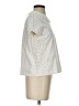 ASOS 100% Polyester Chevron-herringbone Ivory Red Short Sleeve Blouse Size 4 - photo 4