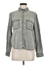 Express 100% Lyocell Gray Long Sleeve Button-Down Shirt Size M - photo 1