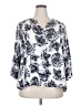 Monday Fun 100% Rayon Silver 3/4 Sleeve Blouse Size 2X - photo 1