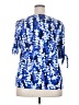Liz Claiborne 100% Polyester Blue Short Sleeve Blouse Size XXL - photo 2