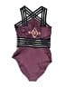 Unbranded 100% Polyester Graphic Purple One Piece Swimsuit Size S (estimated) - photo 2