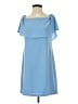 Charles Henry Solid Blue Cocktail Dress Size S - photo 1