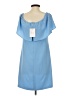 Charles Henry Solid Blue Cocktail Dress Size S - photo 2