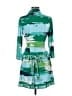 BCBGMAXAZRIA Argyle Checkered-gingham Chevron-herringbone Color Block Fair Isle Floral Damask Graphic Marled Ombre Plaid Paisley Stripes Green Casual Dress Size M - photo 2