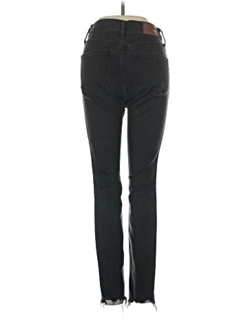Madewell 9" Mid-Rise Skinny Jeans in Berkeley Black: Button-Through Edition (view 2)