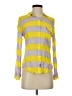 Splendid 100% Rayon Stripes Yellow Long Sleeve Button-Down Shirt Size S - photo 1