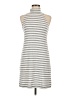 LA Made Stripes Gray Casual Dress Size M - photo 1