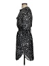 Bar III 100% Polyester Print Black Casual Dress Size S - photo 5