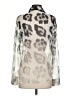 Equipment 100% Silk Animal Print Silver Long Sleeve Silk Top Size XS - photo 2