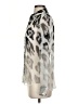 Equipment 100% Silk Animal Print Silver Long Sleeve Silk Top Size XS - photo 5