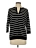 Ann Taylor LOFT 100% Cotton Stripes Black Pullover Sweater Size S - photo 1
