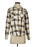 RVCA 100% Cotton Plaid Tan Long Sleeve Button-Down Shirt Size S - photo 1