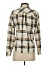 RVCA 100% Cotton Plaid Tan Long Sleeve Button-Down Shirt Size S - photo 2