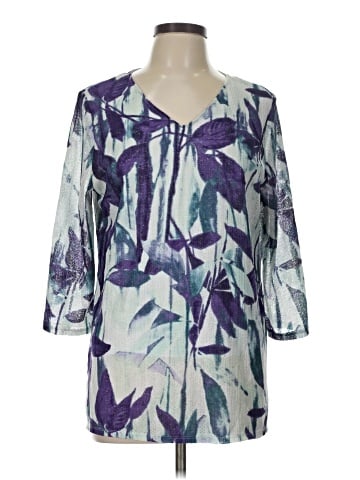 Easywear by Chico's 3/4 Sleeve Blouse (view 1)