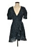 Aqua 100% Polyester Animal Print Blue Cocktail Dress Size L - photo 1