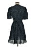 Aqua 100% Polyester Animal Print Blue Cocktail Dress Size L - photo 2