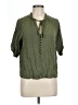 Hazel 100% Rayon Green 3/4 Sleeve Blouse Size L - photo 1