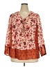 Daniel Rainn Orange Long Sleeve Blouse Size 2X - photo 1