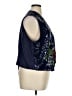 Quacker Factory 100% Polyester Blue Sleeveless Top Size 1X - photo 4