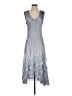 Komarov 100% Polyester Gray Cocktail Dress Size M (petite) - photo 1