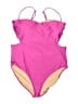 J.Crew Color Block Pink One Piece Swimsuit Size 18 - photo 1
