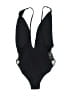 Topshop Graphic Black One Piece Swimsuit Size 4 - photo 2