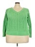 Talbots 100% Cotton Green Pullover Sweater Size 2X - photo 1