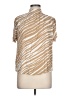 Habitual Animal Print Tan Short Sleeve Blouse Size Lg (3) - photo 1