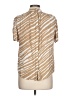 Habitual Animal Print Tan Short Sleeve Blouse Size Lg (3) - photo 2