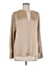 Vince. 100% Polyester Tan Long Sleeve Blouse Size M - photo 1