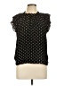 Ann Taylor LOFT 100% Polyester Black Sleeveless Blouse Size L (petite) - photo 1