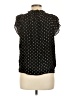 Ann Taylor LOFT 100% Polyester Black Sleeveless Blouse Size L (petite) - photo 2