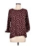 Papermoon 100% Polyester Burgundy 3/4 Sleeve Blouse Size M - photo 1