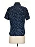 Laura Scott 100% Polyester Floral Blue Short Sleeve Blouse Size S - photo 2