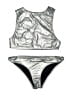 Prism Metallic Silver Two Piece Swimsuit Size EU 40 - photo 1