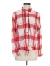 New York Laundry 100% Polyester Plaid Red Long Sleeve Blouse Size L - photo 1