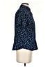 Laura Scott 100% Polyester Floral Blue Short Sleeve Blouse Size S - photo 4