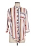 Love Potion 100% Polyester Stripes Ivory 3/4 Sleeve Blouse Size L - photo 1