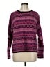 Susan Bristol Print Purple Pullover Sweater Size M - photo 1