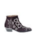 Chloé 100% Suede Burgundy Purple Ankle Boots Size EU 35 - photo 1