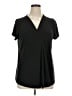 Lane Bryant Black Short Sleeve Blouse Size 14 - 16 Plus - photo 1