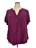 Torrid Purple Short Sleeve Blouse Size 3X Plus (3) - photo 1