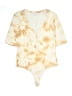 Gianni Bini Tie-dye Yellow Bodysuit Size XL - photo 1