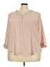 Torrid 100% Polyester Tan 3/4 Sleeve Blouse Size 3X Plus (3) - photo 1