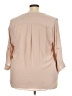 Torrid 100% Polyester Tan 3/4 Sleeve Blouse Size 3X Plus (3) - photo 2