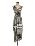 Zara 100% Polyamide Graphic Gray Casual Dress Size S - photo 1