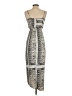 Zara 100% Polyamide Graphic Gray Casual Dress Size S - photo 2