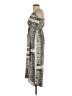 Zara 100% Polyamide Graphic Gray Casual Dress Size S - photo 5